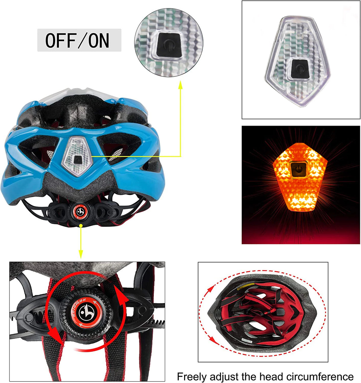 LED Visor Bike Helmet