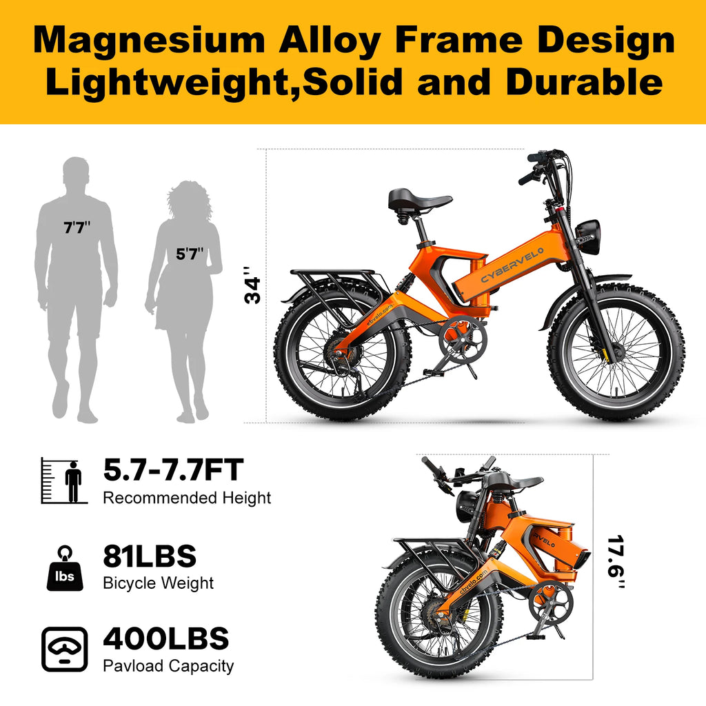 Cybervelo EK6 Fat Tire Electric Bike