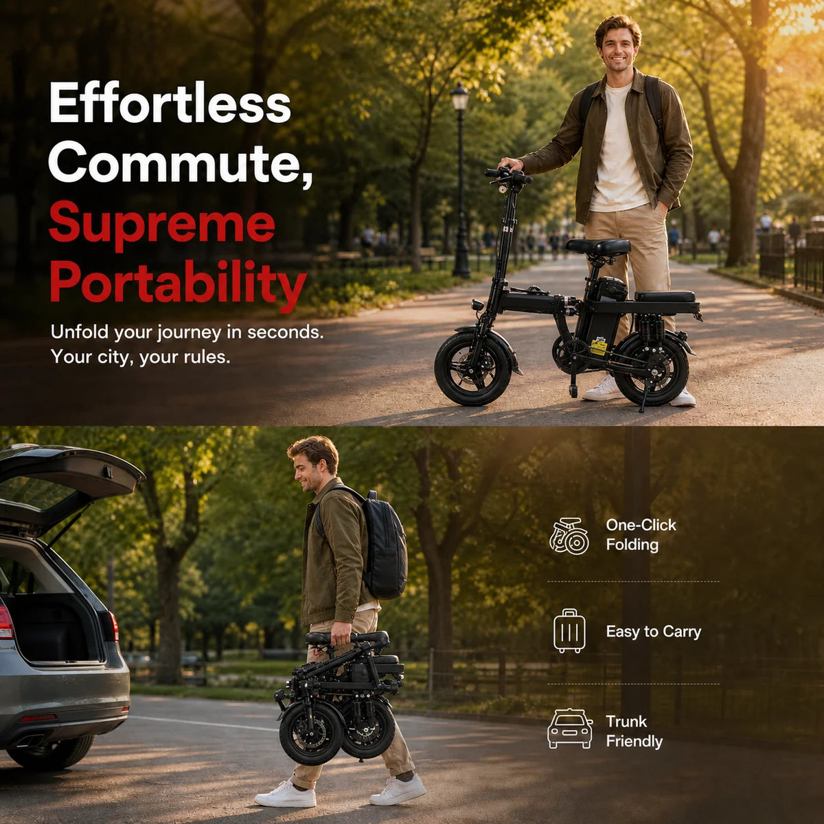 500W Foldable Electric Bike